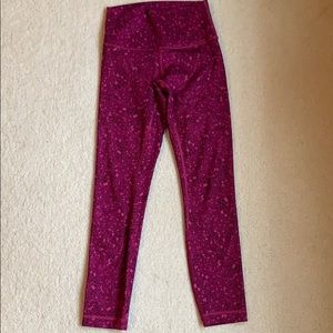 lululemon pink patterned leggings